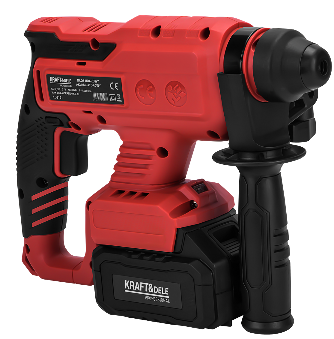 Cordless rotary hammer 21V 3J BRUSHLESS 2 x 4Ah KD3191