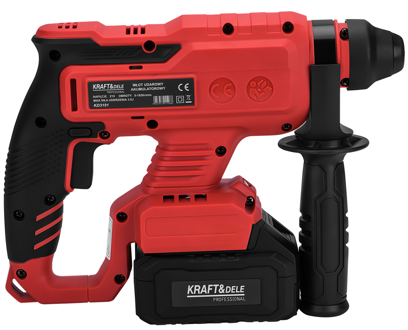 Cordless rotary hammer 21V 3J BRUSHLESS 2 x 4Ah KD3191