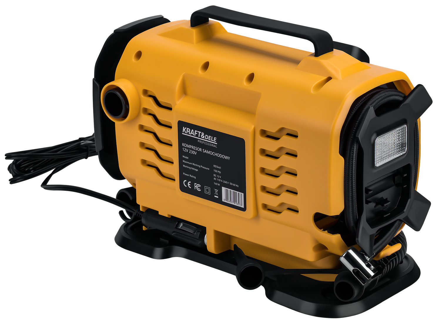 Car compressor with flashlight function 12/230V KD3441 (D24)