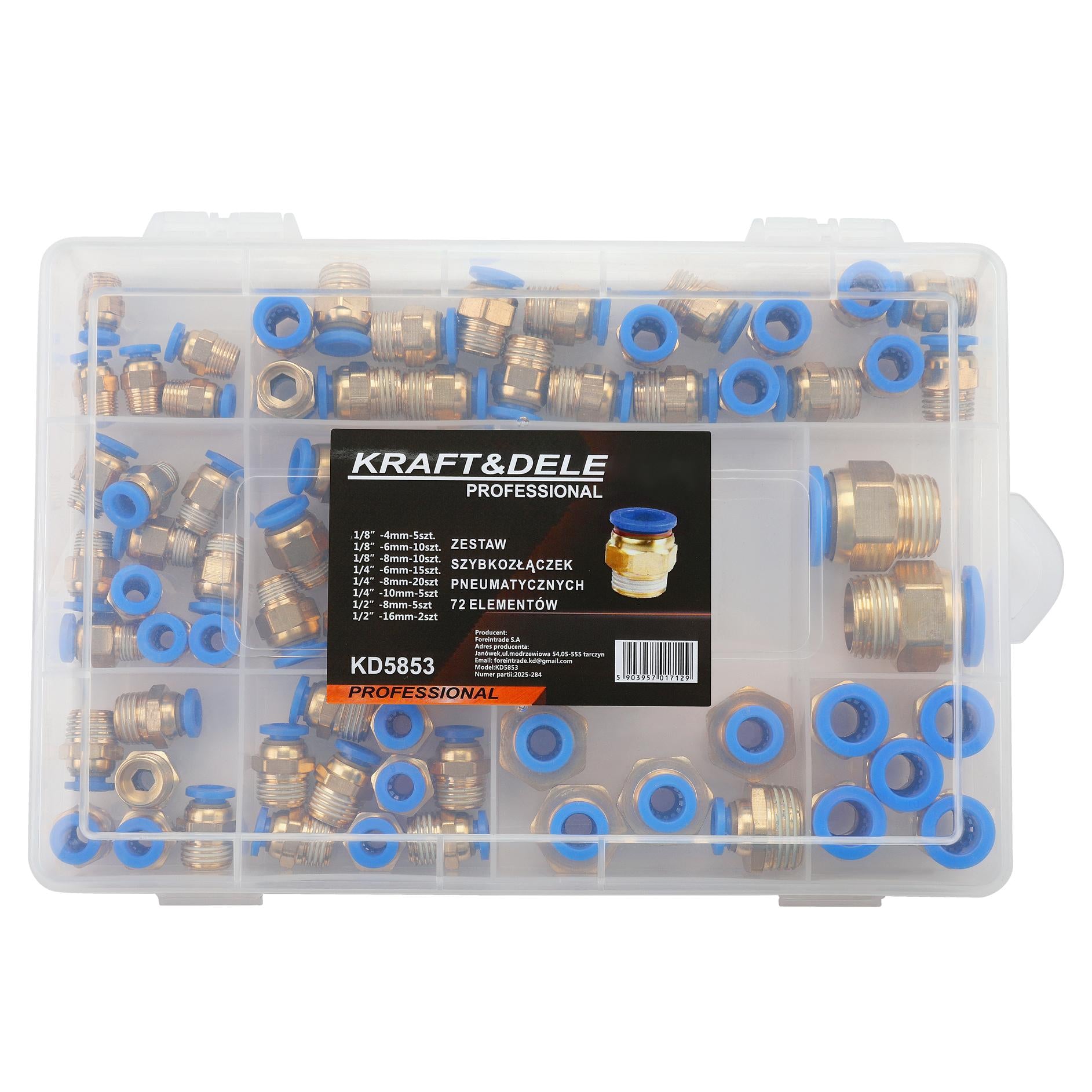 Pneumaatilised kiirliitmikud 72 tk KD5853