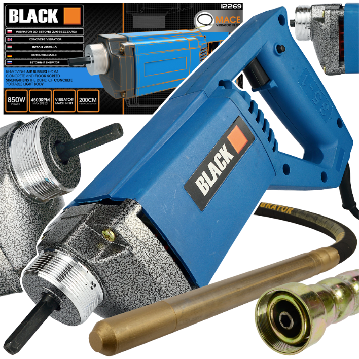 2000W betoonivibraator 2 m nõelaga, tihendaja
