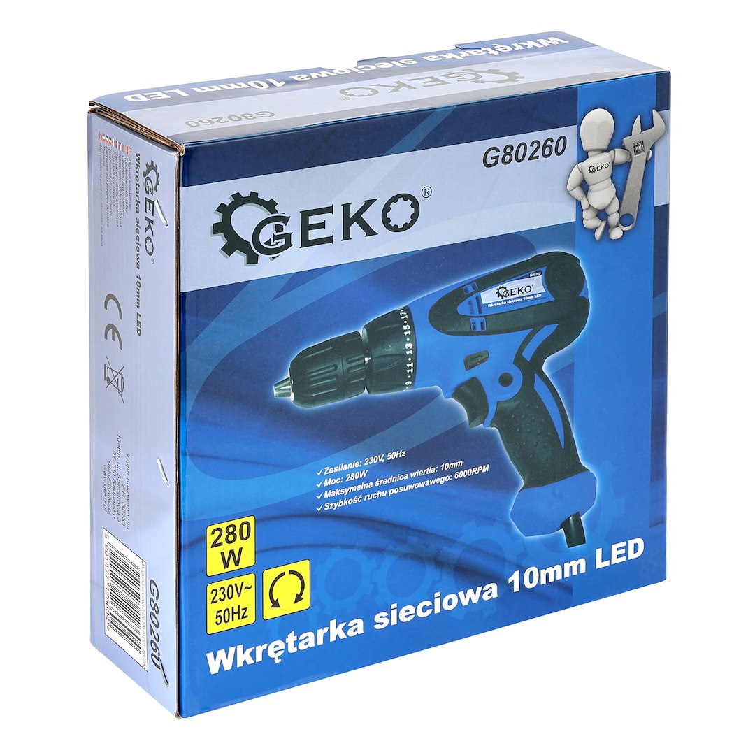 Reversible Compact Drill/Driver with LED, 230V
