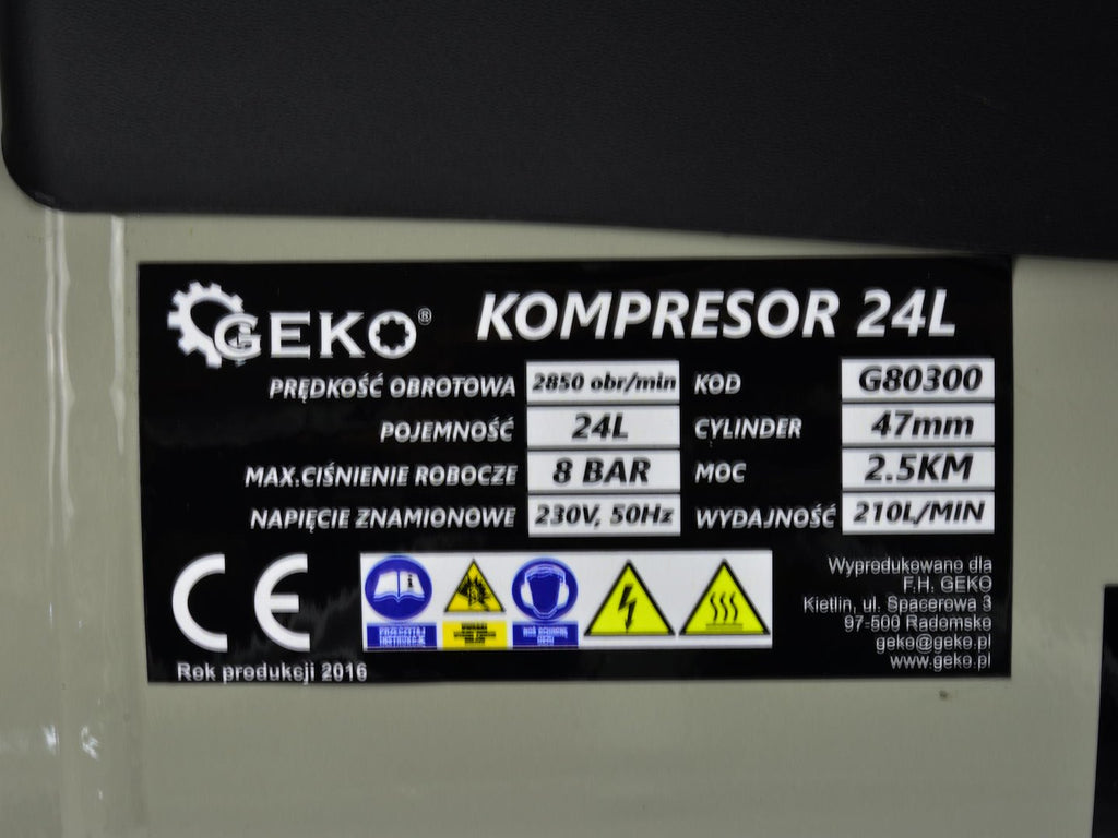 24L Oil-Lubricated Air Compressor — 8 bar, 210 L/min