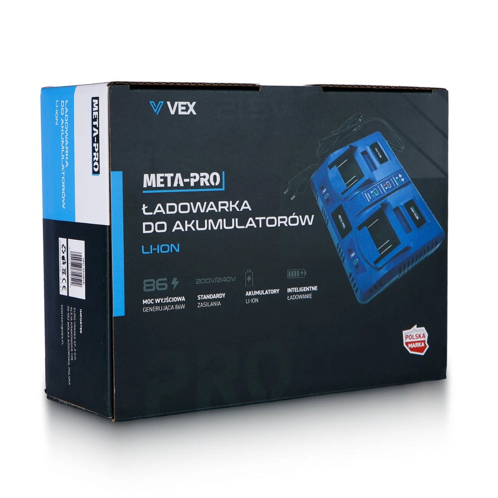 META-PRO Fast Battery Charger 21.5V 4A – Li-Ion Power Tool Charger