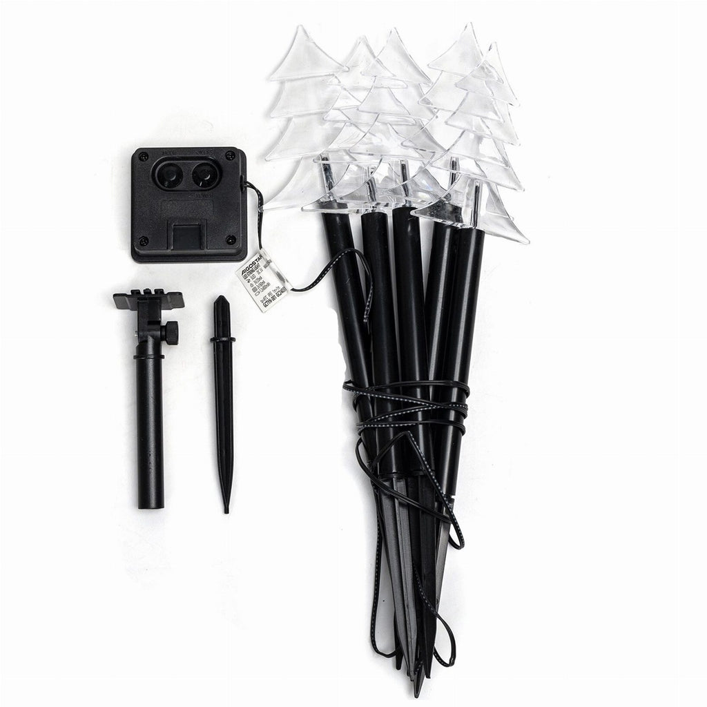 Solar LED Christmas Tree Lights 5 pcs Ground Stakes Decoration