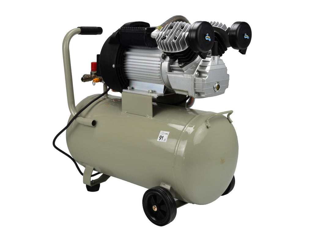 50 L Oil Lubricated Air Compressor V-Twin 8 bar 410 L/min