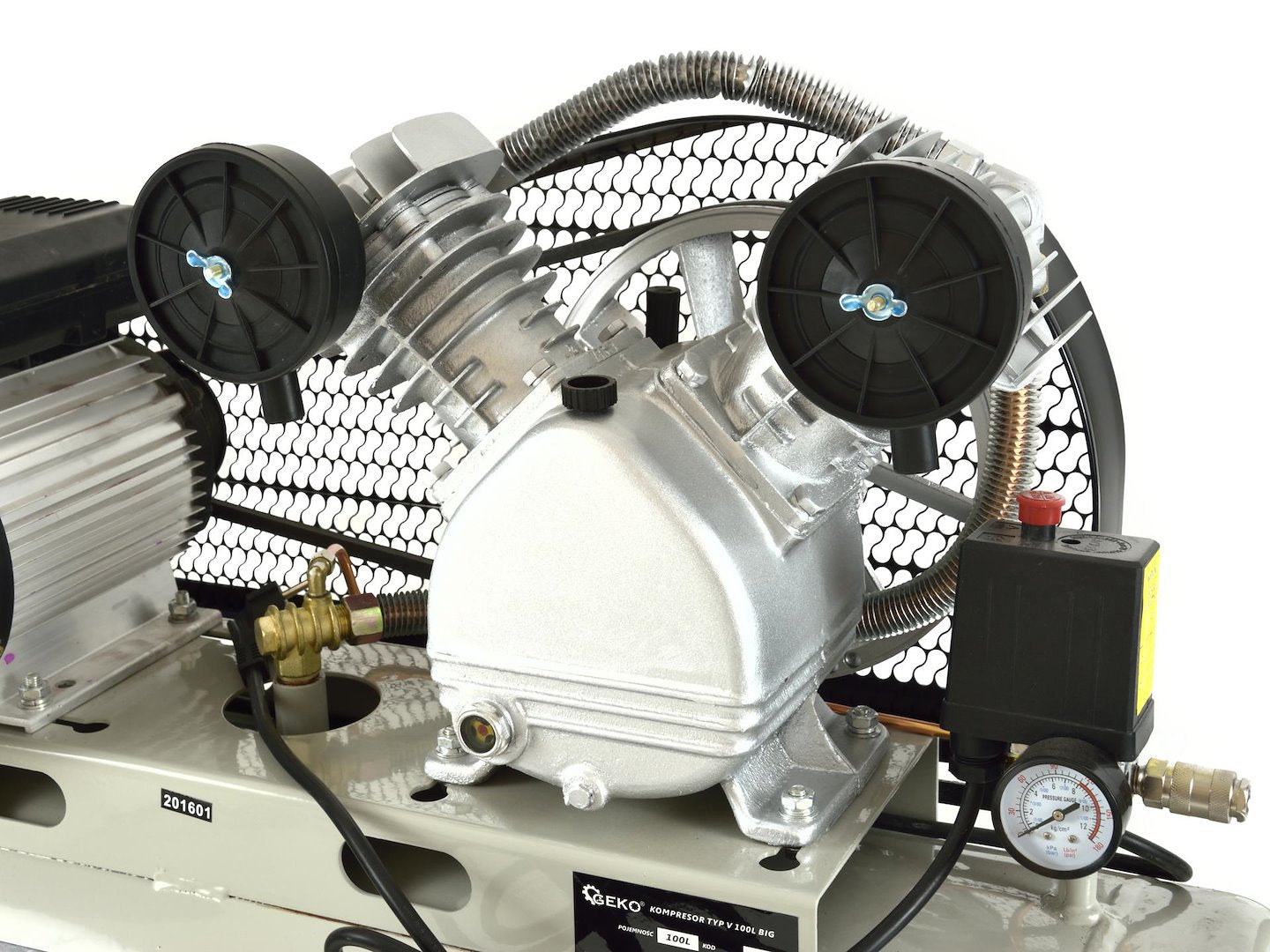 100 L Oil-Lubricated Air Compressor V-Twin 9 bar 390 L/min BIG