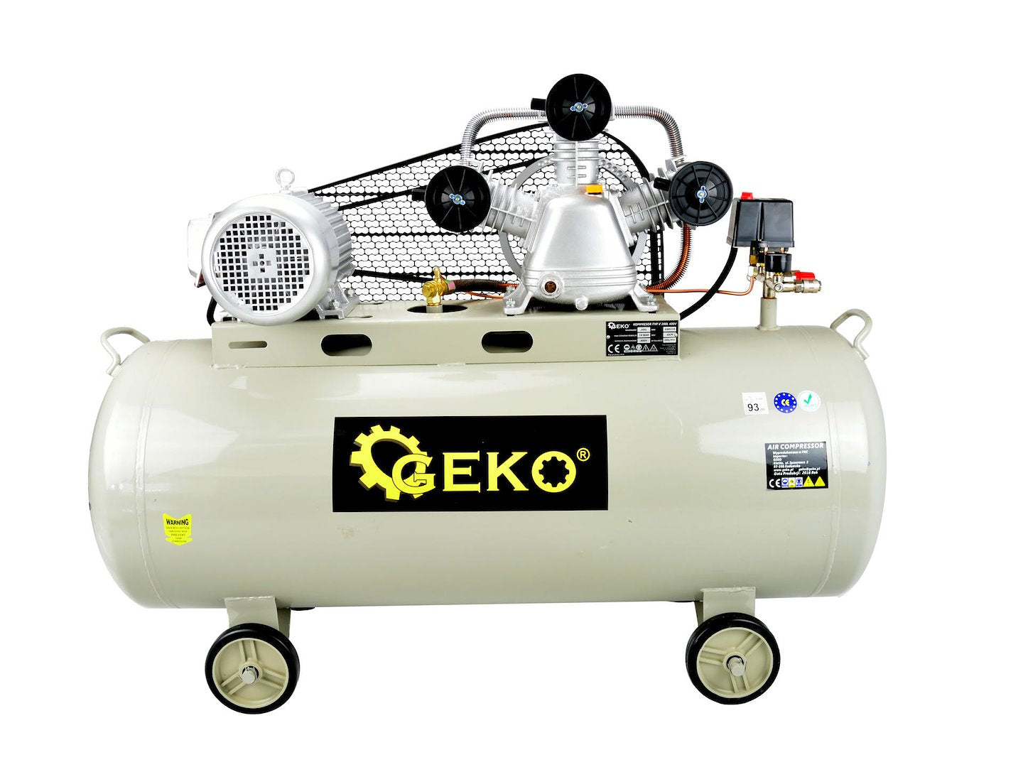 200 L Oil Lubricated Air Compressor, Triple Cylinder, 10 bar, 490 L/min, 400 V