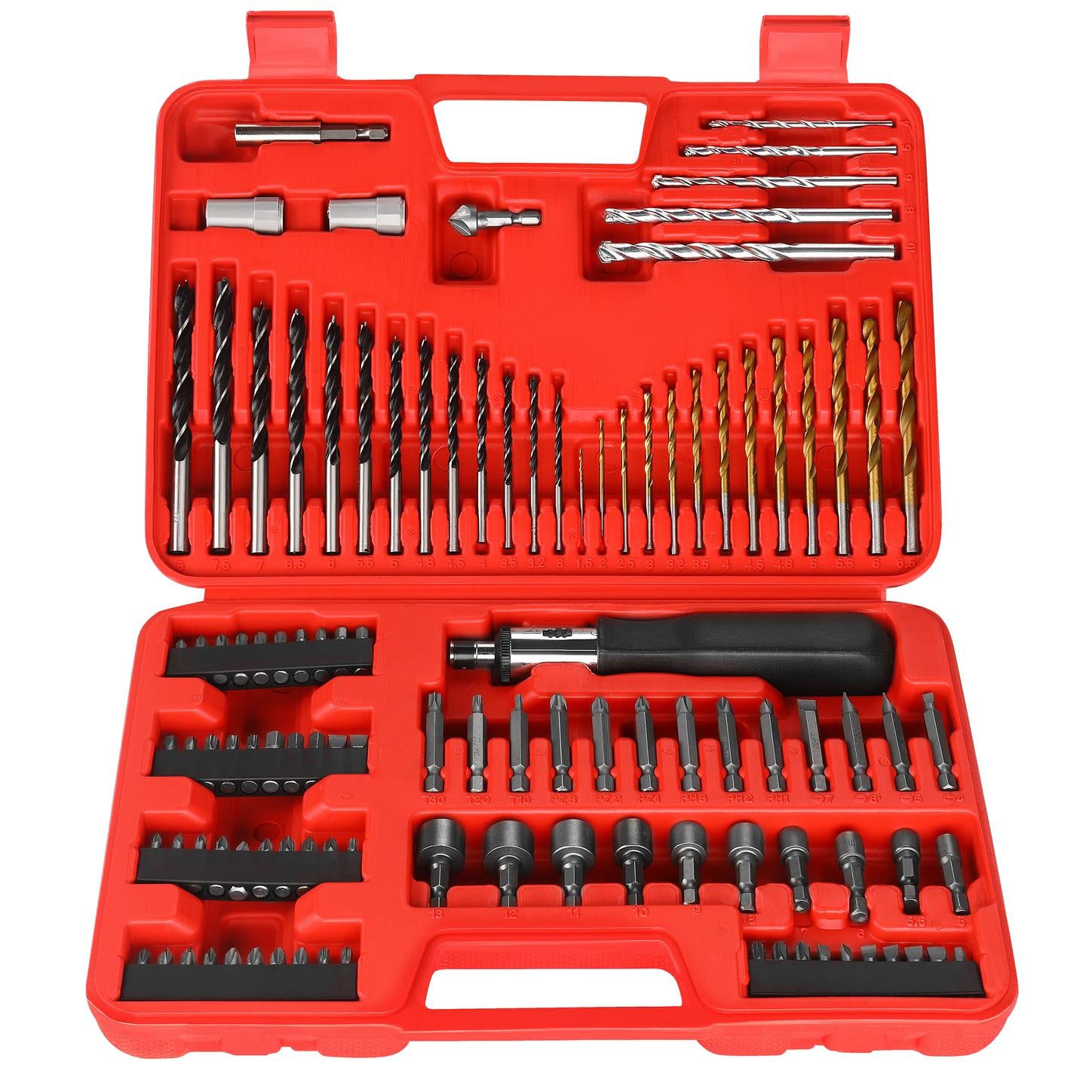 Drill, bit, and socket set 109 pcs. KD11298