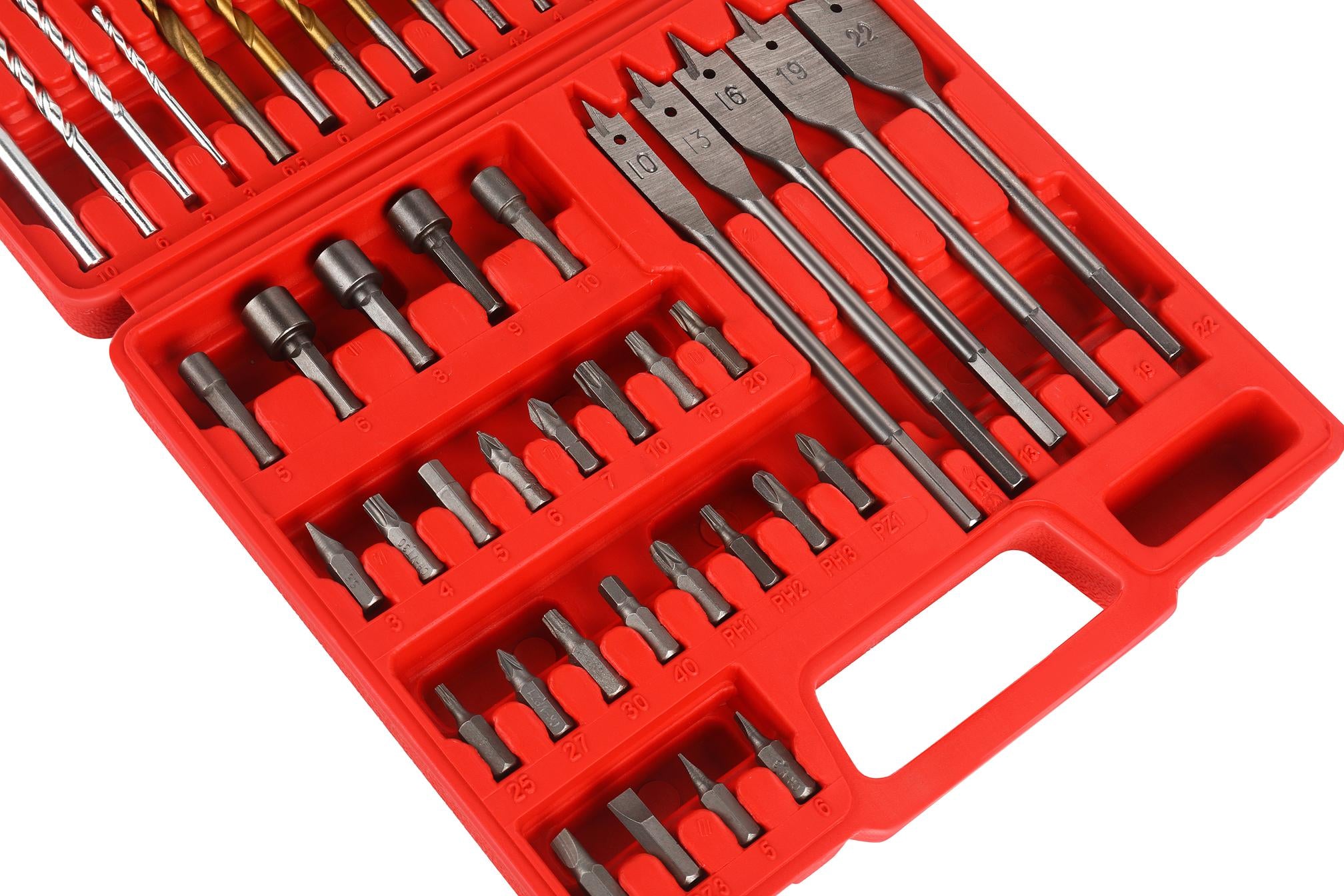 Drill, bit, and socket set 57 pcs. KD11272