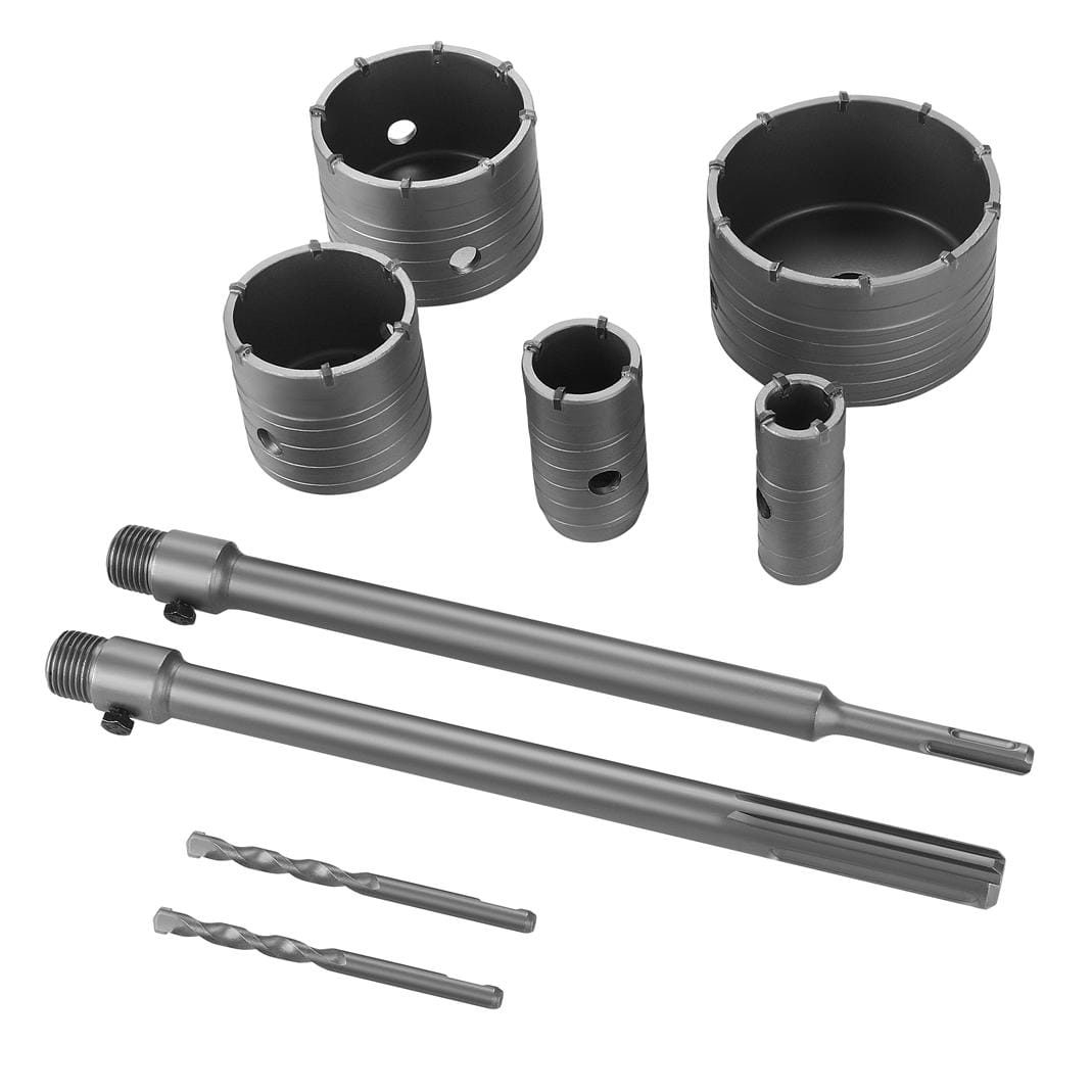 KRAFT&DELE karbiidotsaga kroonpuuride komplekt betoonile 30–100 mm, 9 tk, SDS PLUS/SDS MAX KD12640