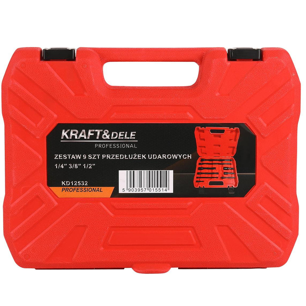 9-piece impact extension set 1/4" 3/8" 1/2" KD12532