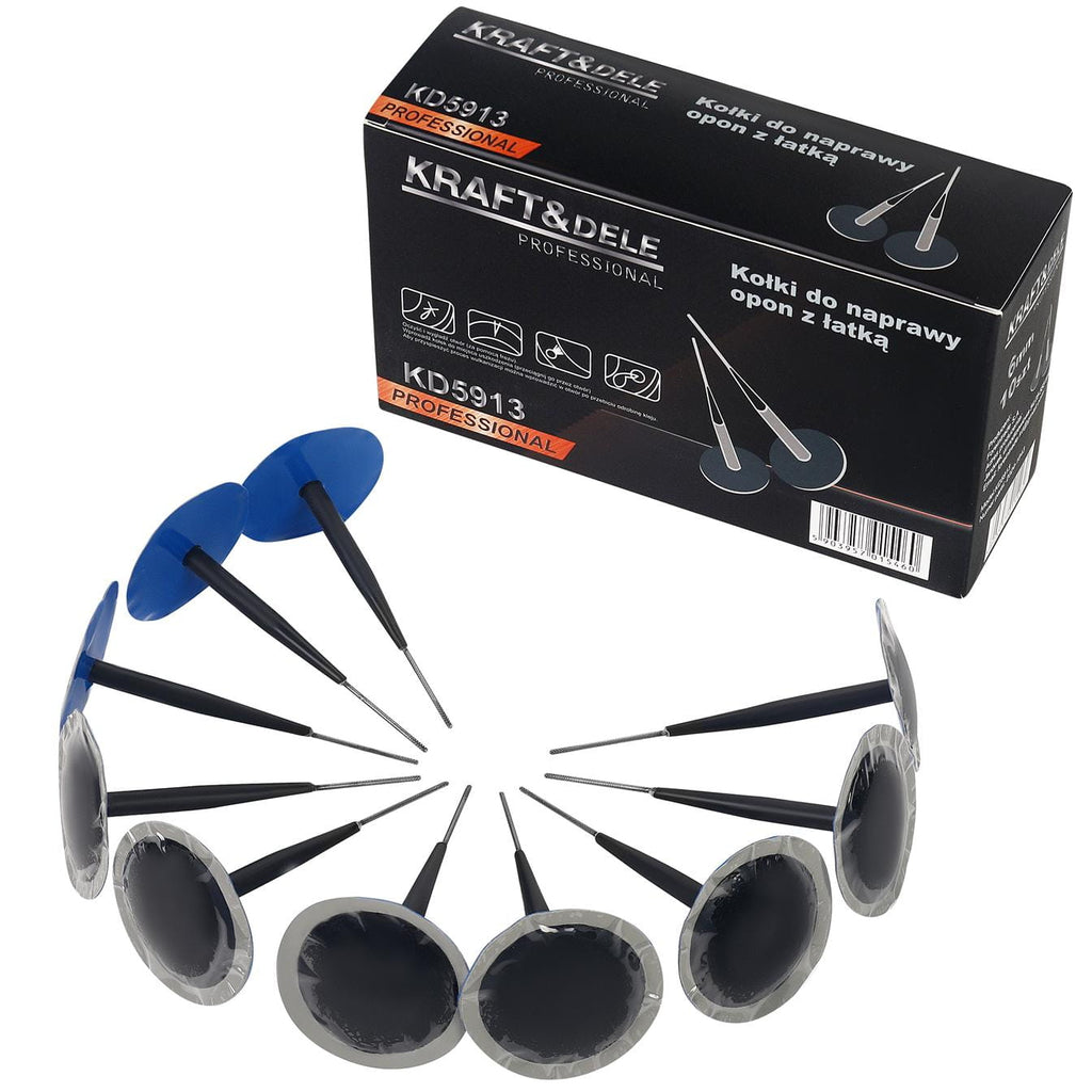 Tire repair plugs with 6mm patch, 10 pieces KD5913