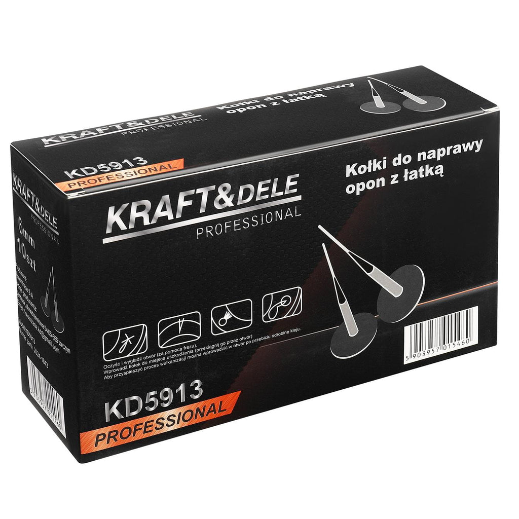 Tire repair plugs with 6mm patch, 10 pieces KD5913