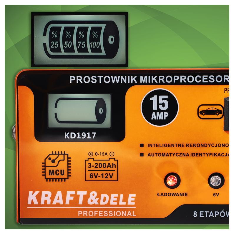 MIKROPROTSESSORIGA ALALDITI 15AMP 6/12V KD1917