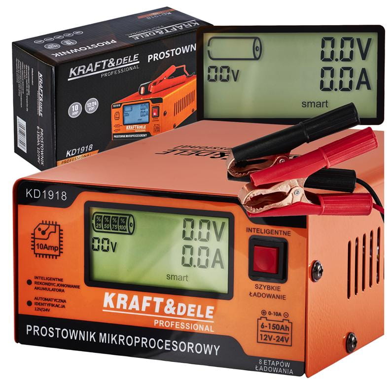KRAFT&DELE mikroprotsessoriga akulaadija 10 A 12/24 V KD1918
