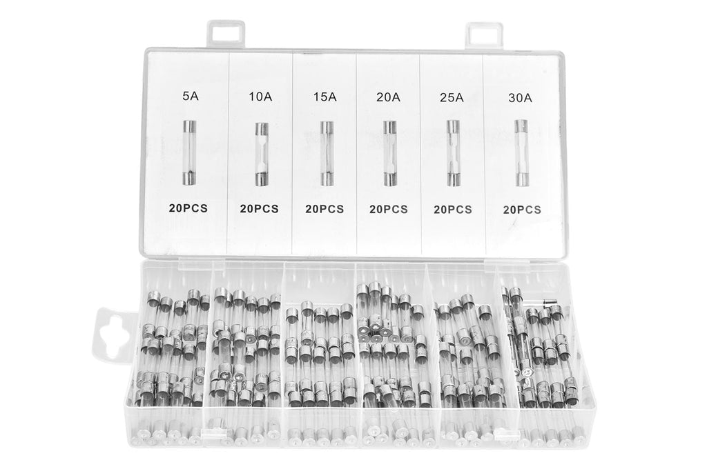 Glass fuses 120 pcs. 5-30A KD1302