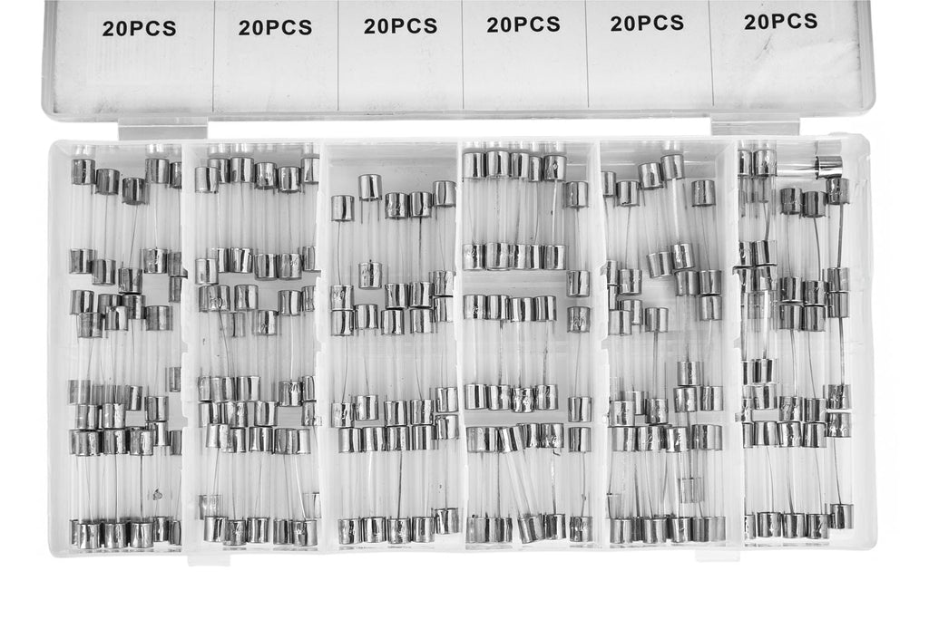 Glass fuses 120 pcs. 5-30A KD1302