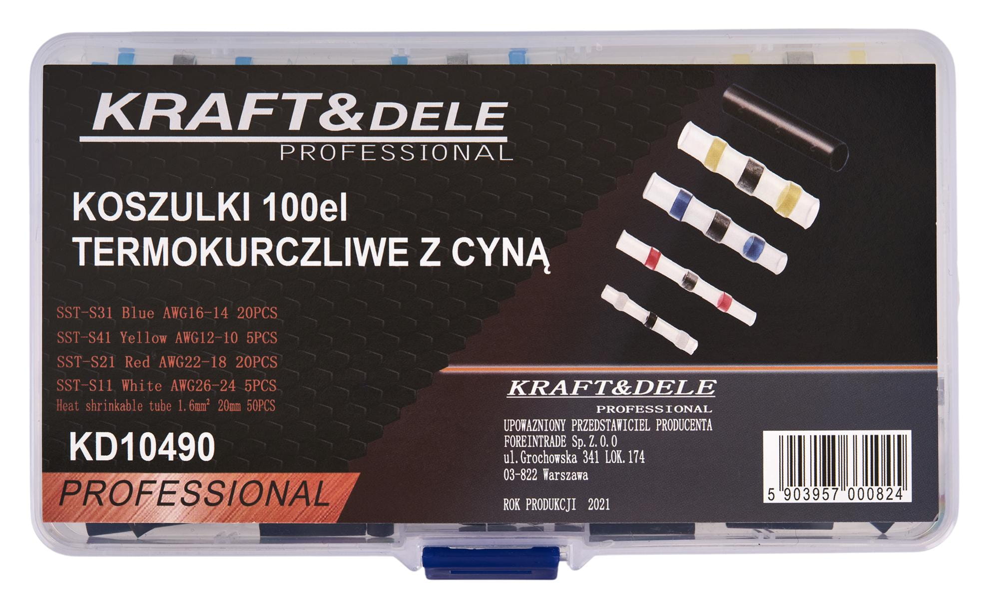 Heat shrink tubing with solder 100 pcs. KD10490 (VB12)