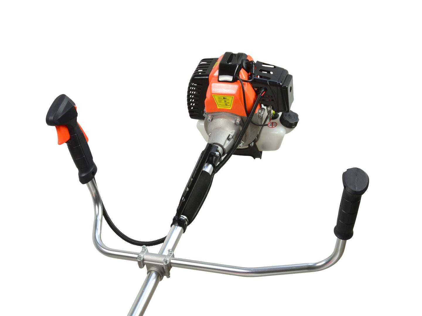 Brush cutter with 3 pcs nylon cutter, one pc 3 teeth metal blade, one pc 8 teeth metal blade, mask, earmuff, nylon line