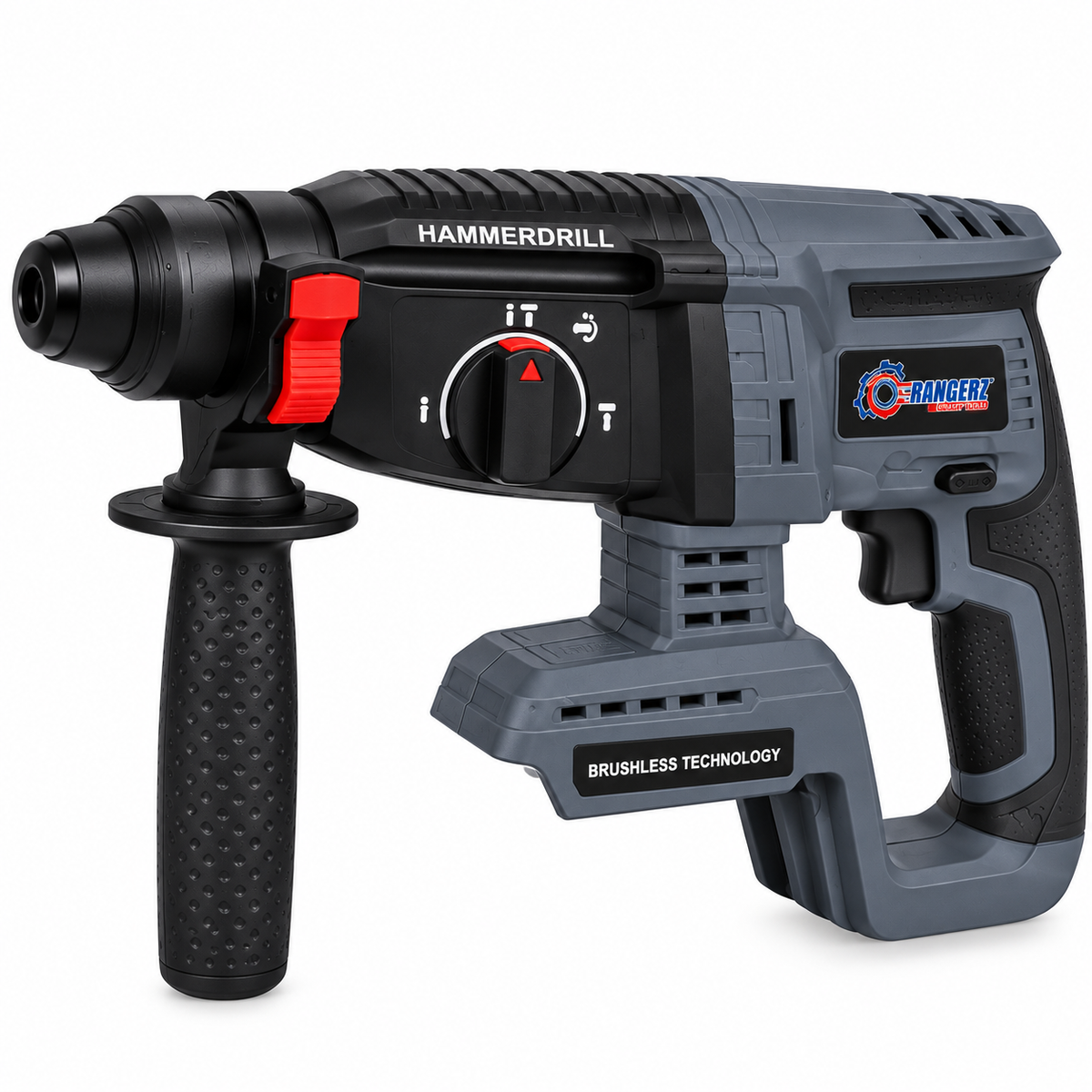 RANGERZ RS-153 Cordless Rotary Hammer 48V 5.0Ah – 26mm Brushless SDS-Plus, 2 Batteries