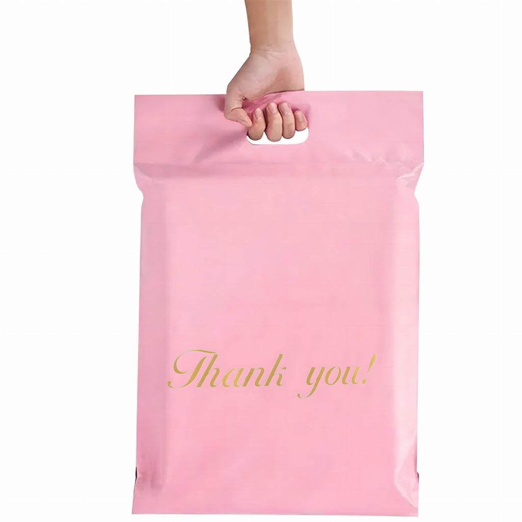 Pink Courier Mailing Bags with Handle 400x500 + 70 50 pcs