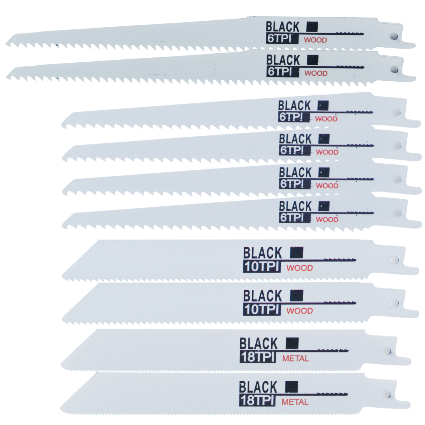 10 tk LISI Ogon saelehti 150mm Black puidu ja metalli jaoks