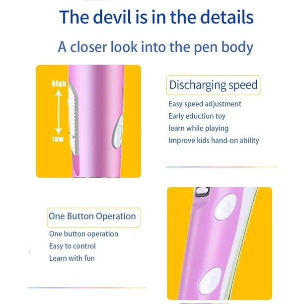 3D joonistuspulga komplekt reguleeritavate seadistustega ja ABS/PLA filamentidega