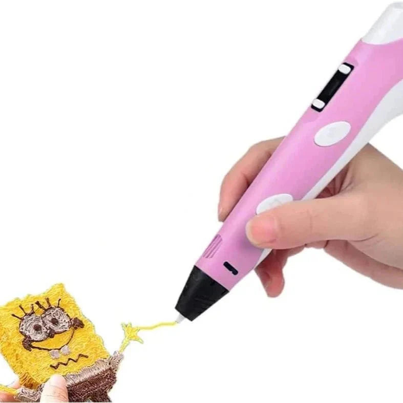 3D joonistuspulga komplekt reguleeritavate seadistustega ja ABS/PLA filamentidega