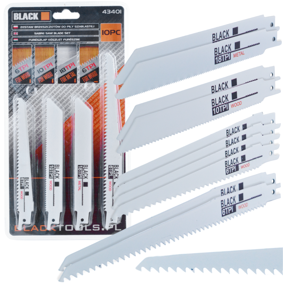 10 tk LISI Ogon saelehti 150mm Black puidu ja metalli jaoks