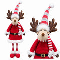 Large Christmas Reindeer Santa Elf Figurine 76 cm