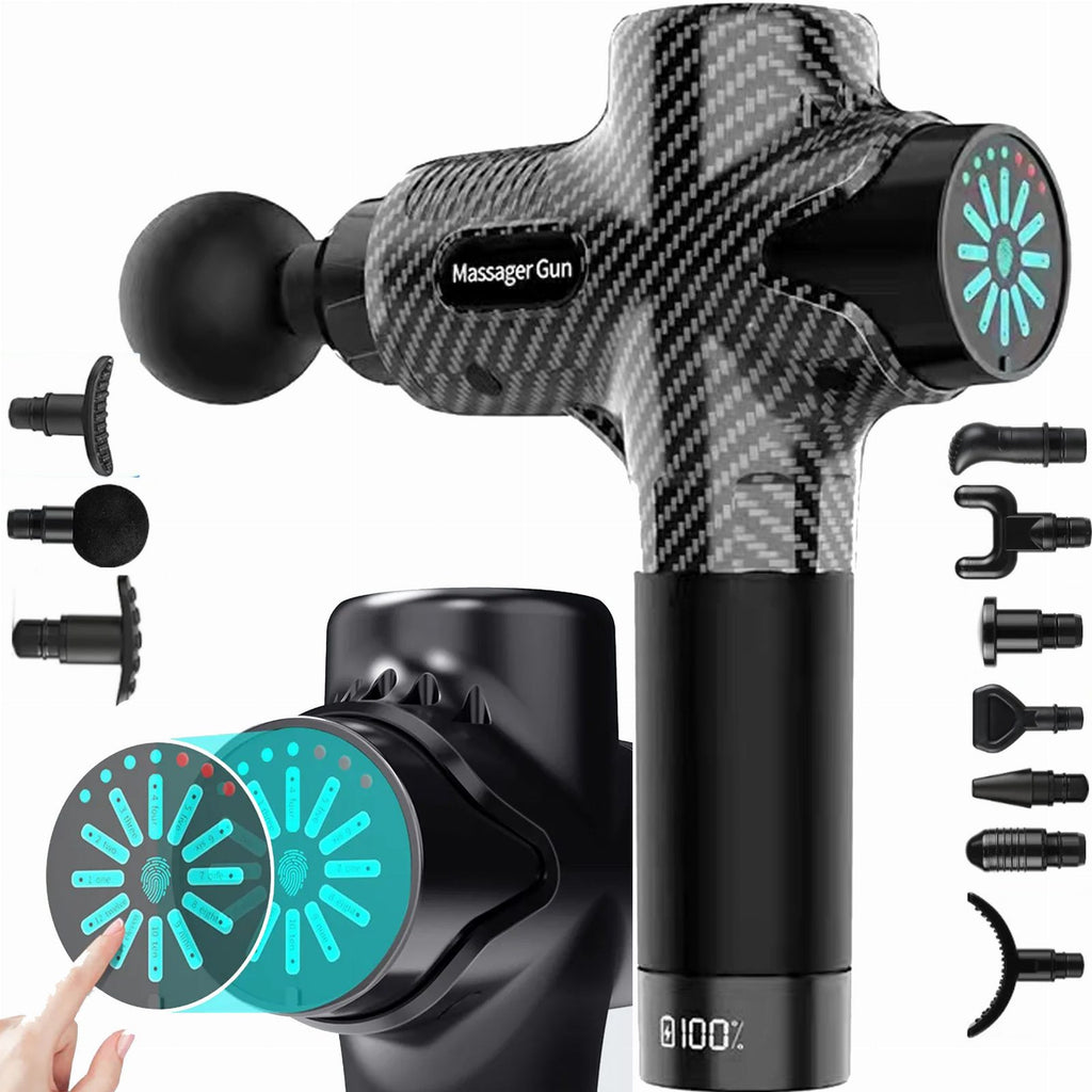 Massage Gun with 12 Interchangeable Heads