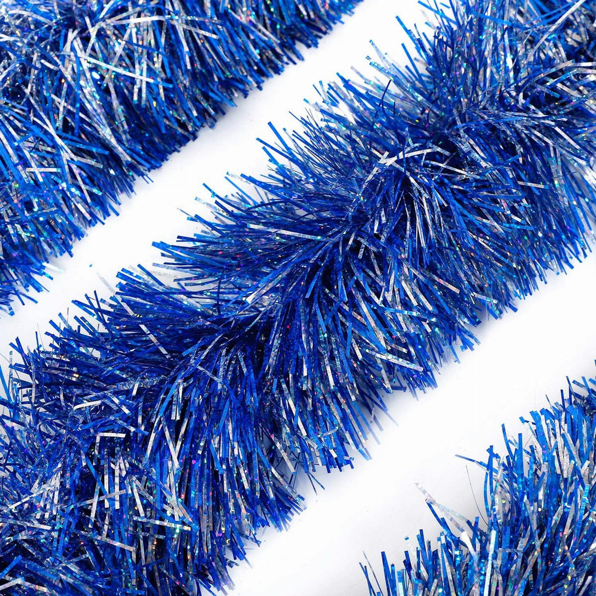 Silver and Blue Christmas Garland Chain 2m x 9cm 1 pcs