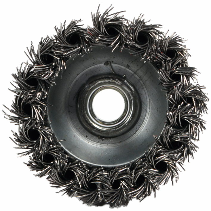 Punutud pöörlev hari M14 75mm metalli puhastamiseks ja lihvimiseks