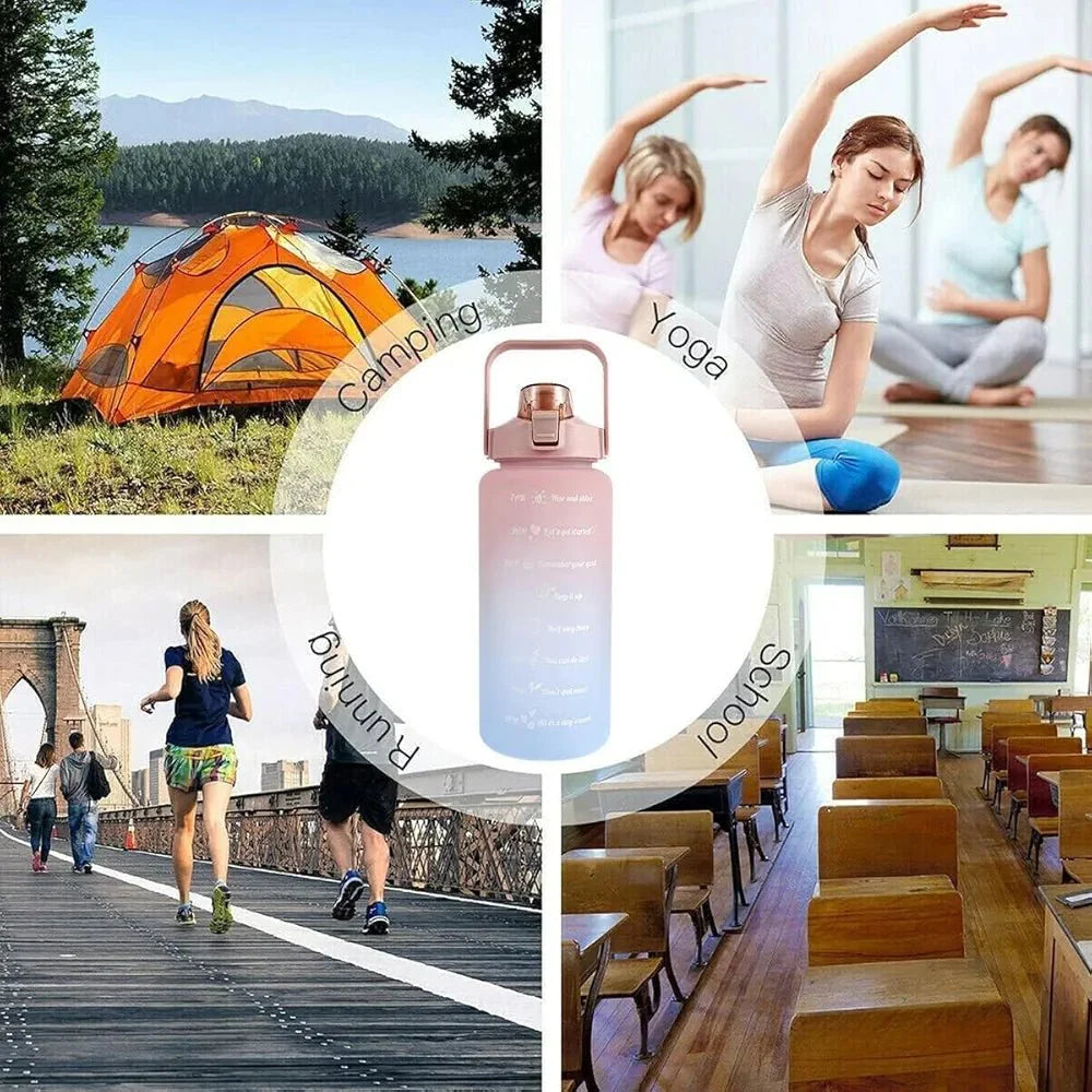 3-ühes motiveeriv veepudelite komplekt – 2L, 0.9L, 0.3L