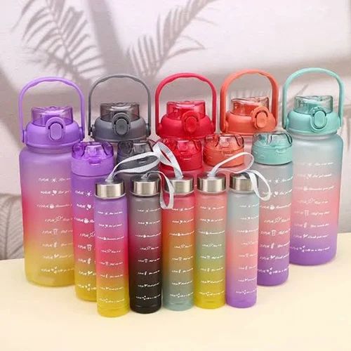 3-ühes motiveeriv veepudelite komplekt – 2L, 0.9L, 0.3L