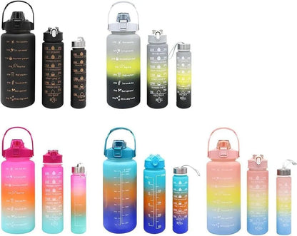 3in1 motiveerivate märgistustega joogipudelite komplekt – 2L + 0,9L + 0,3L - Ostuklikk