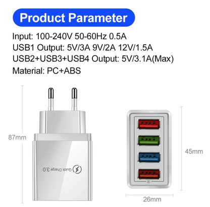 4 USB - pordiga laadimisadapter kiireks laadimiseks - Ostuklikk