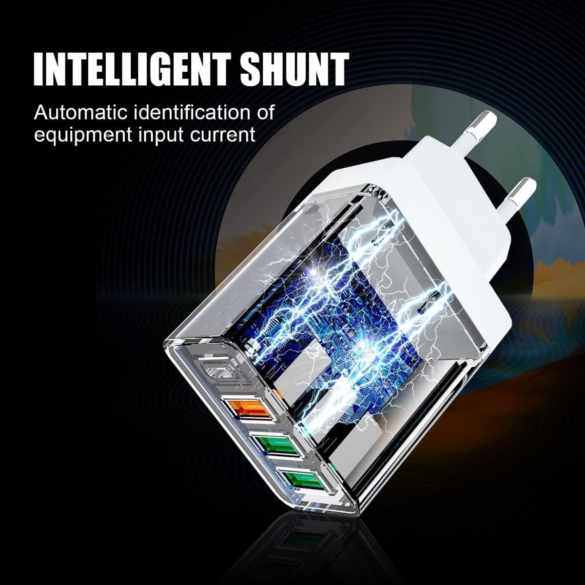 4-pordiga USB kiirlaadija 3.0 adapter