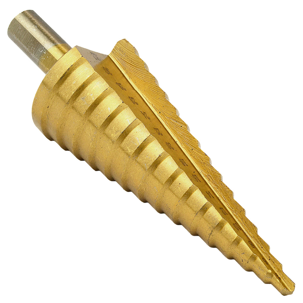4pc Titanium Step Drill Bit Set Conical 4-32
