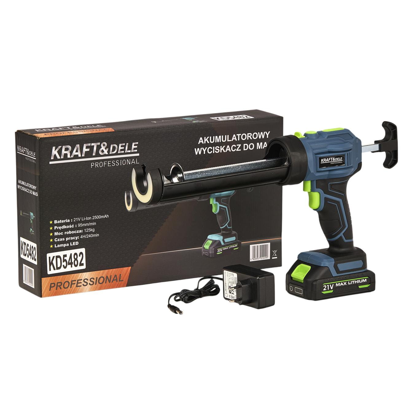 Juhtmevaba hermeetikupüstol 21V 2500mAh KD5482