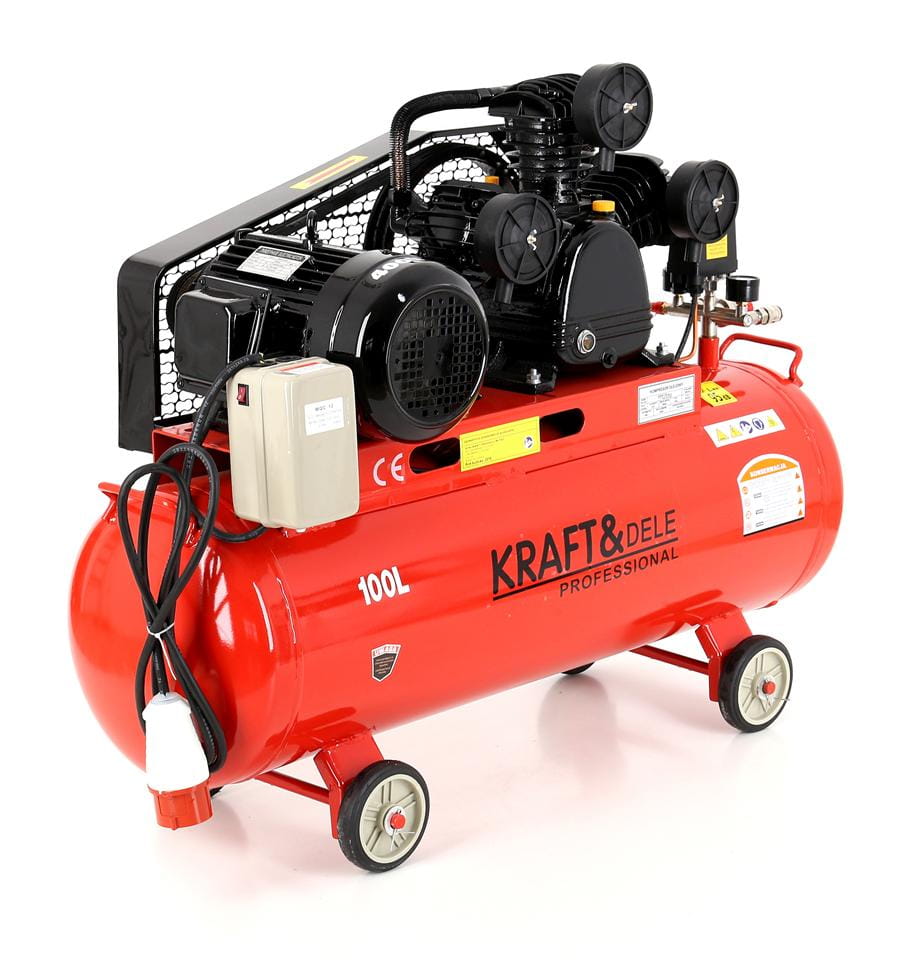 KRAFT&DELE õlikompressor 100 l, 3-kolviline, 400 V KD405