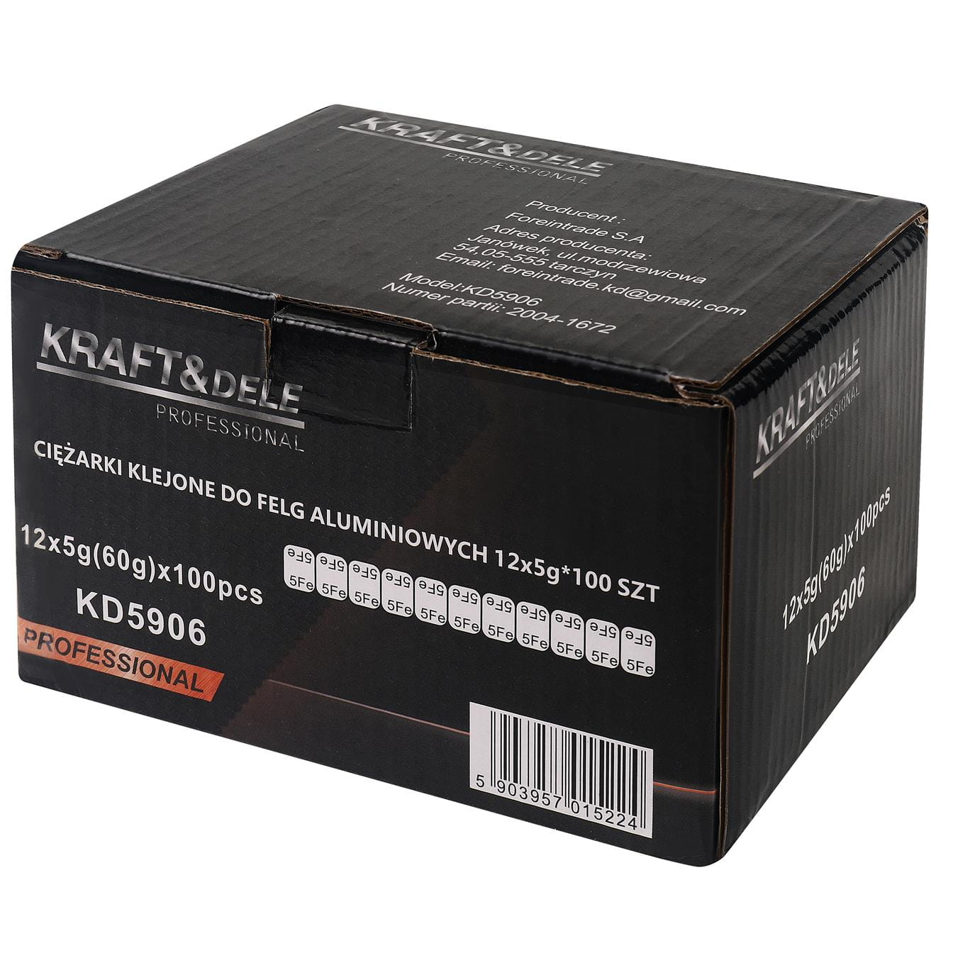 Kleebitavad raskused alumiiniumvelgedele 12x5g 100 tk KD5906