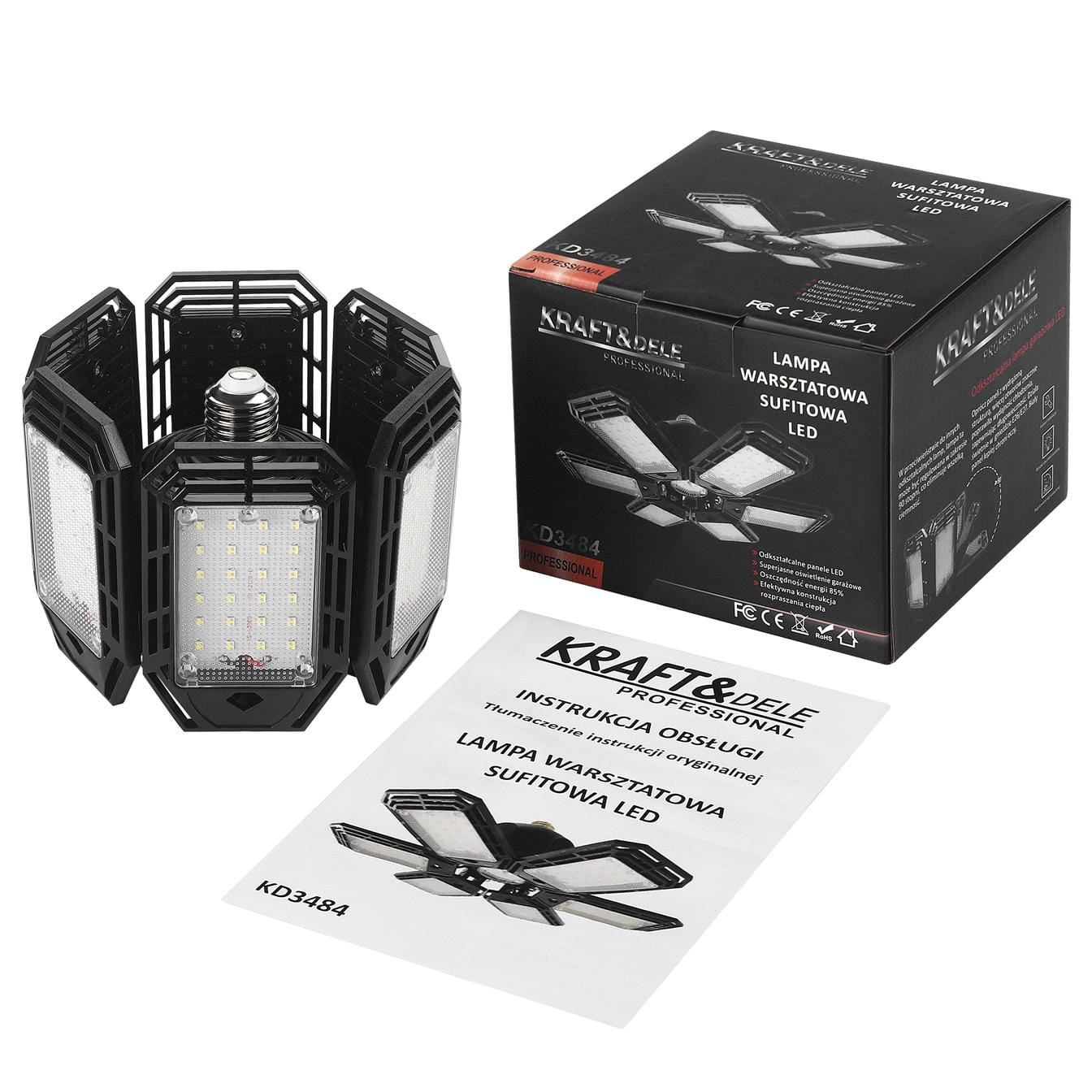 LED TÖÖKOJA LAELAMP KOKKUPANDAV 180W 18500LM KD3484