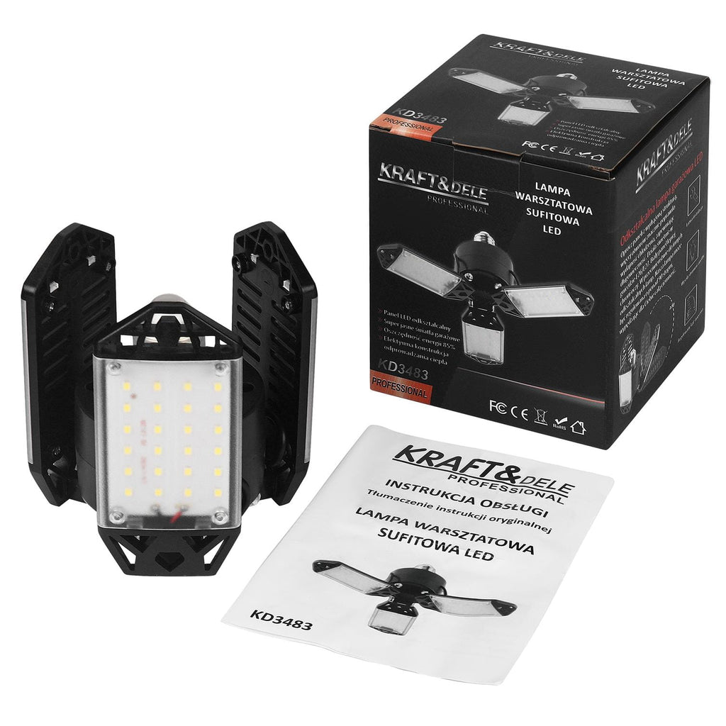 LED FOLDABLE WORKSHOP CEILING LAMP 80W 8500LM KD3483 (D17)
