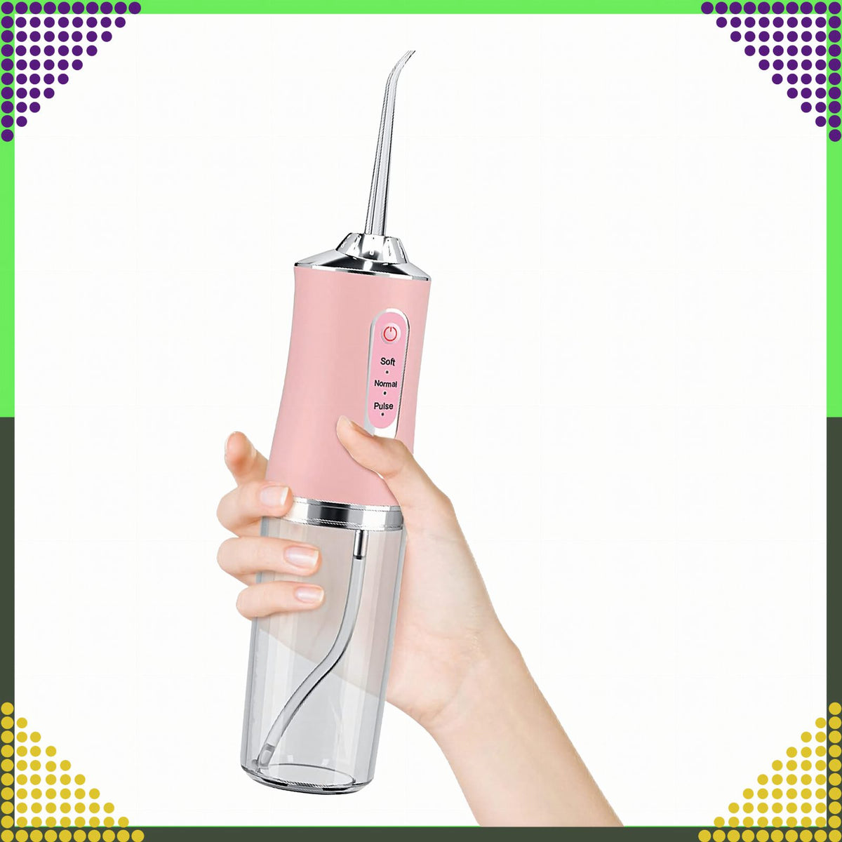 Cordless Dental Water Flosser with 4 Nozzles and 3 Modes 220 ml