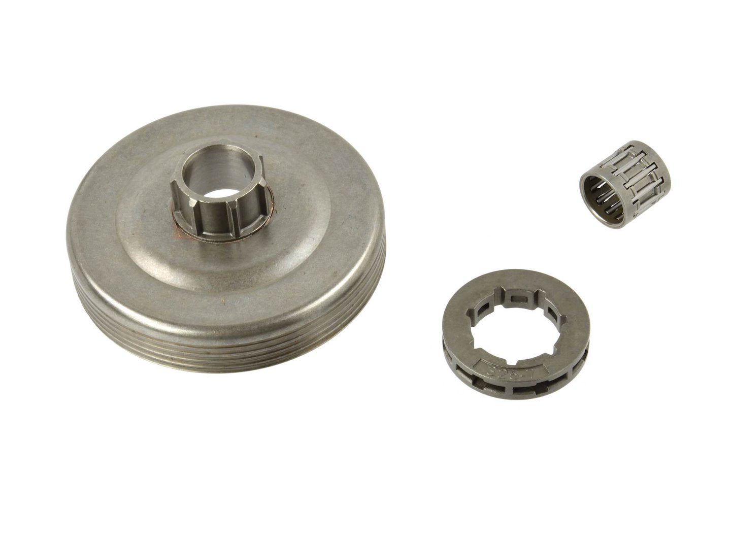 Clutch drum, rim sprocket and bearing for Partner 351