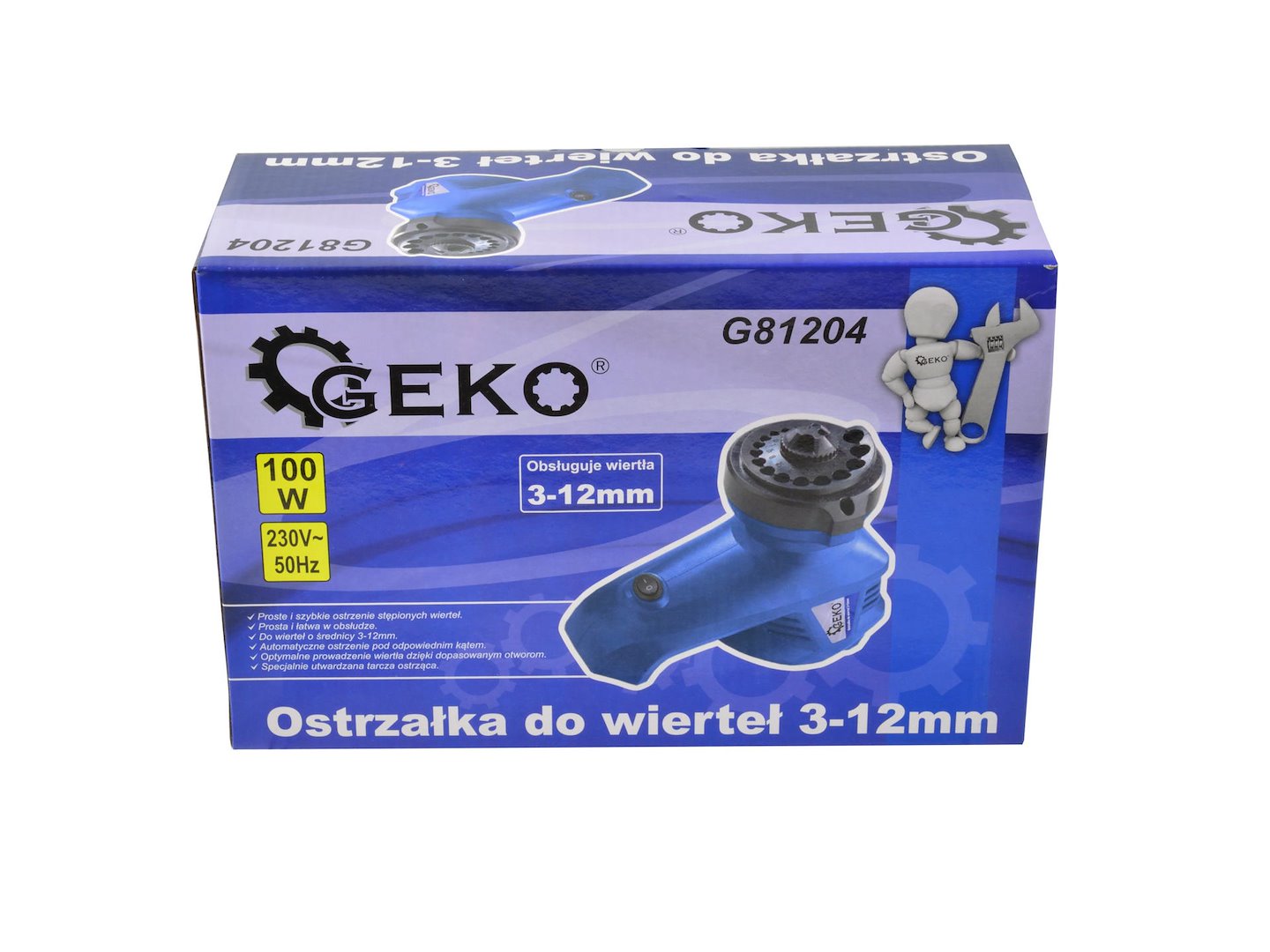 Electric Drill Bit Sharpener, 100W, 3–12 mm