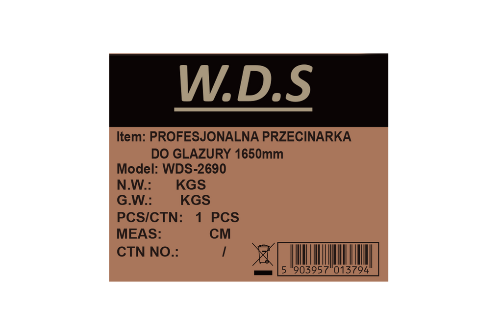 Professionaalne plaadilõikur 1650mm WDS2690