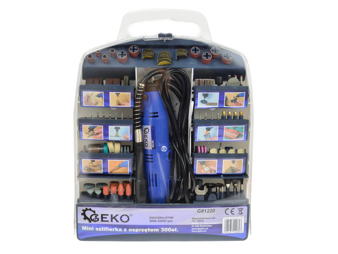 Rotary Tool with Flex Shaft and Accessories Assortment, 300 pcs